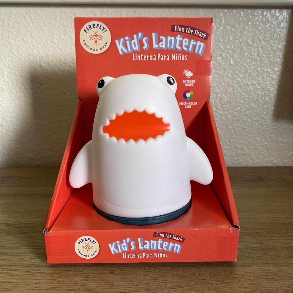 Firefly Kid’s Lantern - Finn The Shark - LED  - Soft Material - NEW